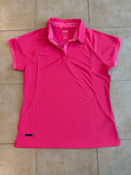 adidas Tops - Adidas Size M Women’s Pink Golf Polo Top - Short-Sleeve Shirt